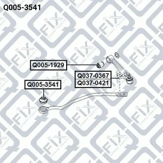 САЙЛЕНТБЛОК ПЕРЕДН СТАБ-РА KIA RIO 2000-2005 Q-fix Q005-3541
