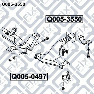 САЙЛЕНТБЛОК ЗАДН ПЕРЕДН РЫЧАГА NISSAN SERENA C23 1991-1999 Q-fix Q0053550 (фото 1)