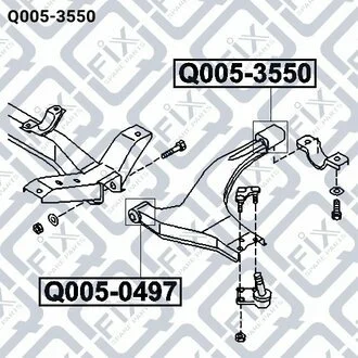 САЙЛЕНТБЛОК ЗАДН ПЕРЕДН РЫЧАГА NISSAN SERENA C23 1991-1999 Q-fix Q0053550