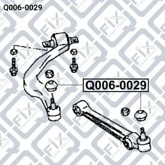 ПЫЛЬНИК ОПОРЫ ШАРОВОЙ НИЖН MITSUBISHI GALANT E55A/E75A 1992-1996 Q-fix Q0060029
