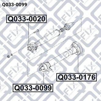 Підшипник підвісний карданного валу HYUNDAI TUCSON 2004-2010 Q-fix Q033-0099 (фото 1)