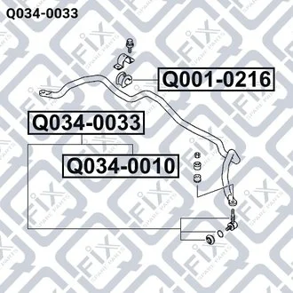 ТЯГА СТАБІЛІЗАТОРА ПЕРЕДНЯ Q-fix Q0340033
