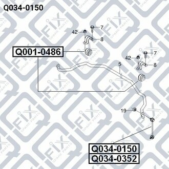 ТЯГА СТАБ-РА ПЕРЕДН L CHEVROLET EPICA (V250) 2007- Q-fix Q034-0150 (фото 1)