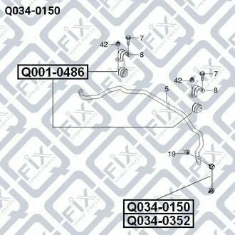 ТЯГА СТАБ-РА ПЕРЕДН L CHEVROLET EPICA (V250) 2007- Q-fix Q034-0150