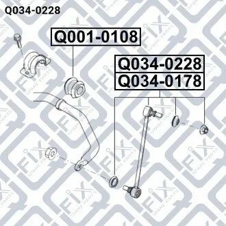 ТЯГА СТАБ-РА ПЕРЕДН R HYUNDAI H-1 (TQ) 2007- Q-fix Q034-0228