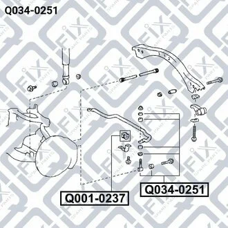 Тяга стабілізатора передня 4882060032 TOYOTA / LEXUS Q-fix Q034-0251