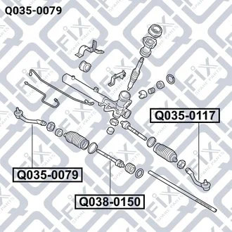 НАКІННИК РУЛЬОВИХ ТЯГ R KIA SOUL 2008-2013,KIA VENGA 2009-/HYUNDAI I20 2007-,HYUNDAI IX20 (JC) 2010- Q-fix Q035-0079
