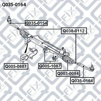 НАКОНЕЧНИК РУЛЕВЫХ ТЯГ L SSANG YONG KYRON 2005-2012 Q-fix Q0350164