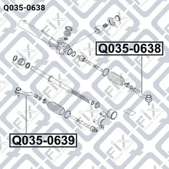 НАКОНЕЧНИК РУЛЕВЫХ ТЯГ L HYUNDAI TUCSON 2004-2010/KIA SPORTAGE Q-fix Q035-0638