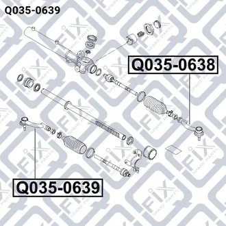 НАКОНЕЧНИК РУЛЕВЫХ ТЯГ R HYUNDAI TUCSON 2004-2010/KIA SPORTAGE Q-fix Q035-0639