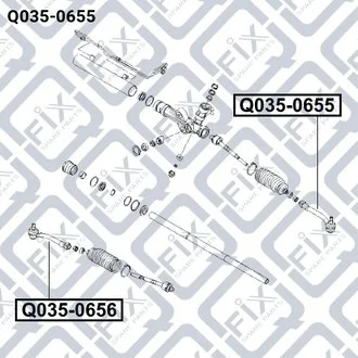 НАКОНЕЧНИК РУЛЕВЫХ ТЯГ L HYUNDAI H-1 (TQ) 2007-/HYUNDAI H-1 (TQ) 2015- Q-fix Q035-0655