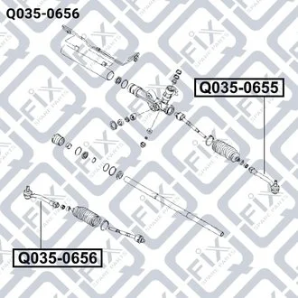 НАКОНЕЧНИК РУЛЕВЫХ ТЯГ R HYUNDAI H-1 (TQ) 2007-/HYUNDAI H-1 (TQ) 2015- Q-fix Q035-0656