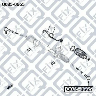 НАКОНЕЧНИК РУЛЕВЫХ ТЯГ CHEVROLET CAPTIVA (C100, C140) 2.4 4WD (LE5) 2011.03- Q-fix Q035-0665