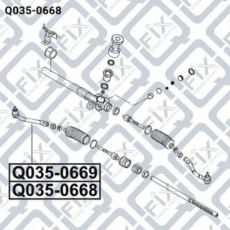 НАКОНЕЧНИК РУЛЕВЫХ ТЯГ L HYUNDAI IX35/TUCSON 10MY 2009- Q-fix Q035-0668