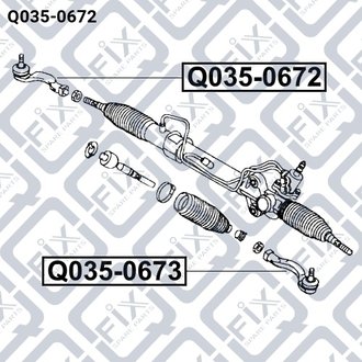 НАКОНЕЧНИК РУЛЕВЫХ ТЯГ L CHEVROLET AVEO T250 1.6 2005-2011 (SHANGHAI) (КИТАЙСКАЯ СБОРКА) Q-fix Q035-0672