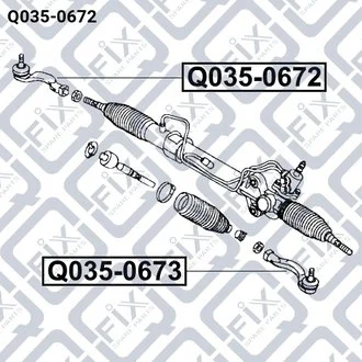 НАКІНЕЦЬ РУЛЬОВИХ ТЯГ L CHEVROLET AVEO T250 1.6 2005-2011 (SHANGHAI) (КИТАЙСЬКИЙ ЗБІРКА)) Q-fix Q035-0672