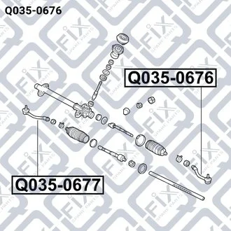 НАКОНЕЧНИК РУЛЕВЫХ ТЯГ L HYUNDAI ELANTRA 2011-/I30 II 2012-/VELOSTER 2011-/KIA CEED III 2012- Q-fix Q035-0676
