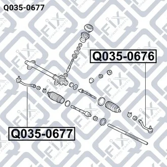 НАКОНЕЧНИК РУЛЕВЫХ ТЯГ R HYUNDAI ELANTRA 2011-/I30 II 2012-/VELOSTER 2011-/KIA CEED III 2012- Q-fix Q035-0677