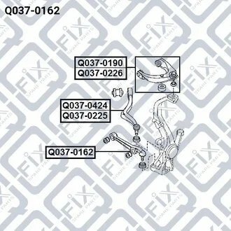 РЫЧАГ НИЖН ПРЯМОЙ MAZDA 6 GG 2002-2008 Q-fix Q037-0162 (фото 1)