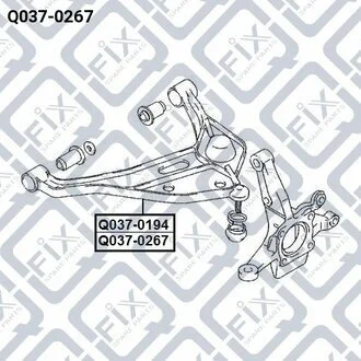 РЫЧАГ ПЕРЕДН НИЖН R SUZUKI GRAND VITARA/ESCUDO SQ416/SQ420/SQ625 1998-2006 Q-fix Q0370267
