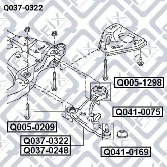 РЫЧАГ ПЕРЕДН НИЖН L NISSAN TEANA II J32 2.0/2.5/3.5 07.2008-09.2013 Q-fix Q037-0322