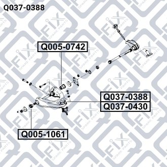 РЫЧАГ ПЕРЕДН ВЕРХН L KIA K2500 II 07.2004-/K2700 III 07.2004- Q-fix Q037-0388 (фото 1)