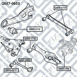 ВАЖІЛЬ ЗАДН ПОПЕРЕЧН HYUNDAI ELANTRA HD2006-/CEED/ Q-fix Q0370653 (фото 1)