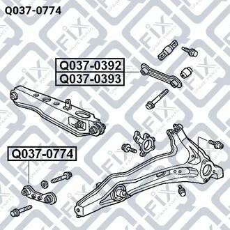 ТЯГА ЗАДНЯ ПОПЕРЕЧНА HONDA CR-V RD1/RD2 1997-2001 Q-fix Q0370774