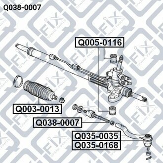 ТЯГА РУЛІВ РІЙКИ HONDA ACCORD CL/CN/CM 2002-2008 Q-fix Q038-0007