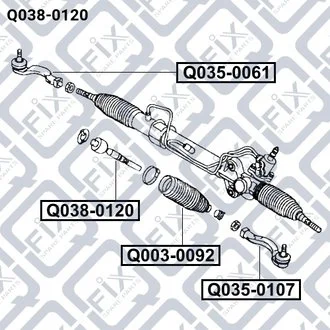 ТЯГА РУЛЕВ РЕЙКИ MITSUBISHI PAJERO/MONTERO SPORT CHALLENGER KH# 2008- Q-fix Q038-0120