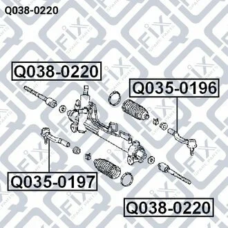 ТЯГА РУЛІВ РІЙКИ D 14 CHERY TIGGO T11 2006-2013 Q-fix Q0380220