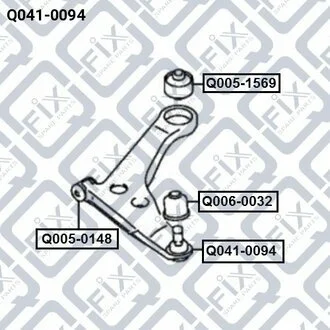 ОПОРА ШАРОВАЯ ПЕРЕДН НИЖН MITSUBISHI LANCER CS 200 Q-fix Q0410094