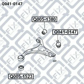 ОПОРА ШАРОВАЯ ПЕРЕДН НИЖН HYUNDAI SANTA FE (CM) 2000-2012/TRAJET 00.01- Q-fix Q041-0147