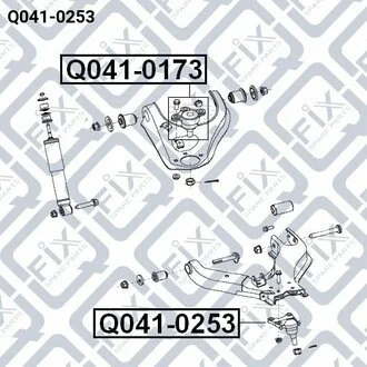 ОПОРА ШАРОВАЯ ПЕРЕДН НИЖН GREAT WALL HOVER/SAFE F1 Q-fix Q0410253