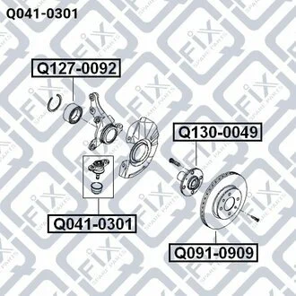 ОПОРА ШАРОВАЯ ПЕРЕДН НИЖН KIA RIO III 2005-2011/AC Q-fix Q0410301