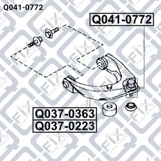 ОПОРА ШАРОВАЯ ПЕРЕДН ВЕРХН ВАЖІЛЯ MAZDA 6 GG 2002- Q-fix Q0410772 (фото 1)