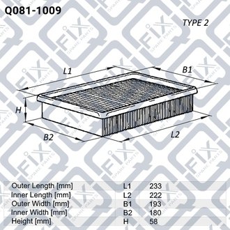 Фільтр повітряний HYUNDAI SONATA NF V 2.0-3.3 01.05-12.12 Q-fix Q0811009