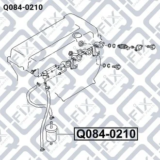 ФИЛЬТР ТОПЛИВНЫЙ NISSAN PRIMERA 2.0i 16V 90- Q-fix Q084-0210
