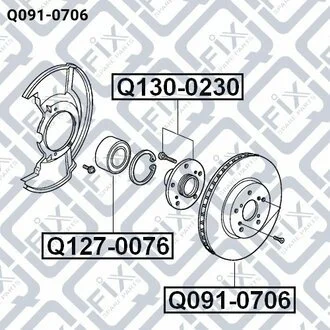 ДИСК ТОРМОЗНОЙ ПЕРЕДНИЙ Q-fix Q0910706
