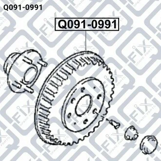 БАРАБАН ТОРМ ЗАДН KIA SEPHIA I, II/SHUMA -ABS Q-fix Q091-0991 (фото 1)