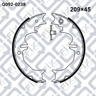 Колодки стоянкового гальма Q-fix Q0920238