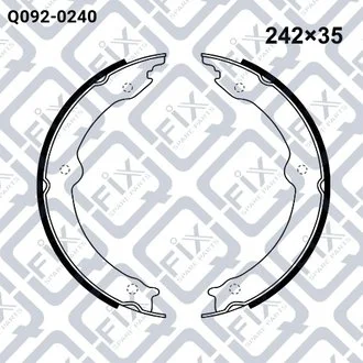 КОЛОДКИ СТОЯНОЧНОГО ТОРМОЗА Q-fix Q0920240