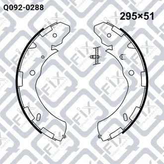 КОЛОДКИ ГАЛЬМІВ ЗАДН БАРАБАН MITSUBISHI L200 2WD/4 Q-fix Q0920288