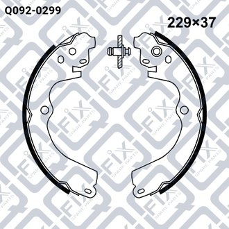 КОЛОДКИ ТОРМ ЗАДН БАРАБАН SUBARU LEGACY 1.8i 90-/IMPREZA Q-fix Q092-0299