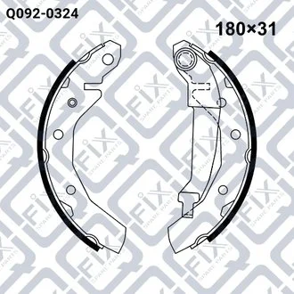 КОЛОДКИ ТОРМ ЗАДН БАРАБАН DAEWOO MATIZ/TICO Q-fix Q092-0324