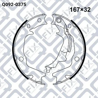 Колодки стоянкового гальма Q-fix Q0920375