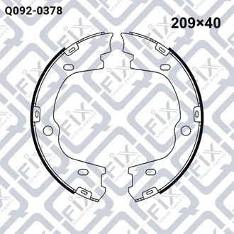 КОЛОДКИ РУЧНОГО ТОРМОЗА HYUNDAI IX55 2008- Q-fix Q092-0378