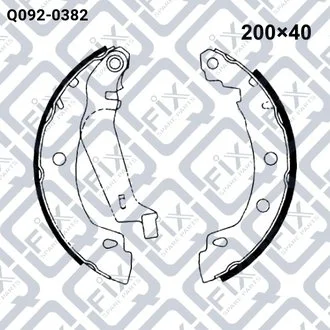 КОЛОДКИ РУЧНОГО ТОРМОЗА CHERY TIGGO T11 2006-2013 Q-fix Q092-0382