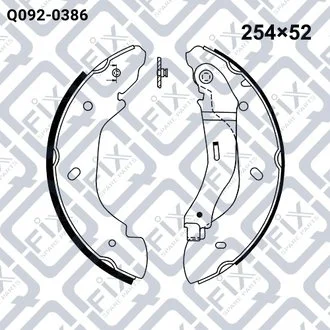 КОЛОДКИ ТОРМ ЗАДН БАРАБАН FORD TRANSIT 2.0-2.4 TDE08.00- Q-fix Q092-0386