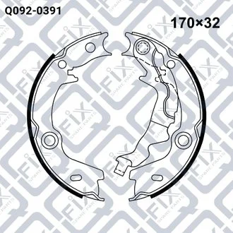 КОЛОДКИ СТОЯНОЧНОГО ТОРМОЗА Q-fix Q0920391